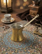 Handgefertigte t&uuml;rkische Kaffeekanne aus Kupfer (Cezve) Vintage und Authentisch