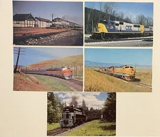 Vintage Train RPPC Postcards~Lot Of Five. Q281
