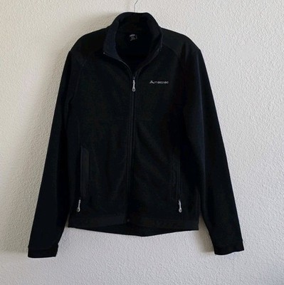 Macpac Jacket Men's Size M Sherpa Fleece Long Sleeve Black