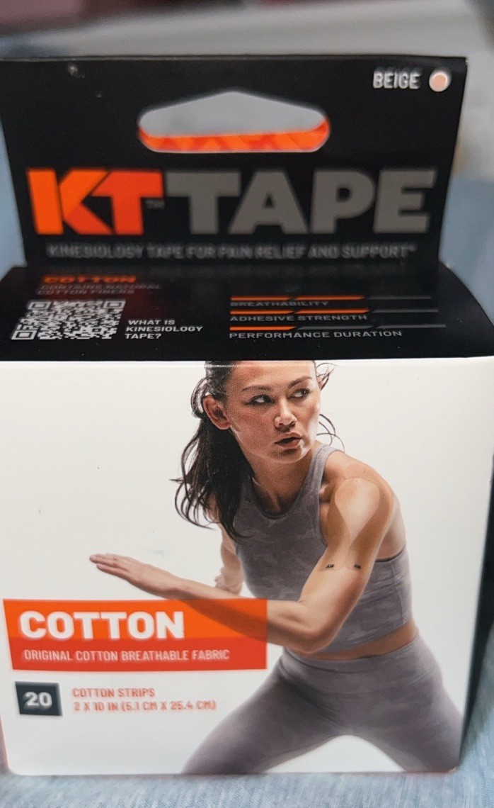 KT Tape Cotton Elastic Kinesiology Athletic Tape 20 Count 10” Precut Strips