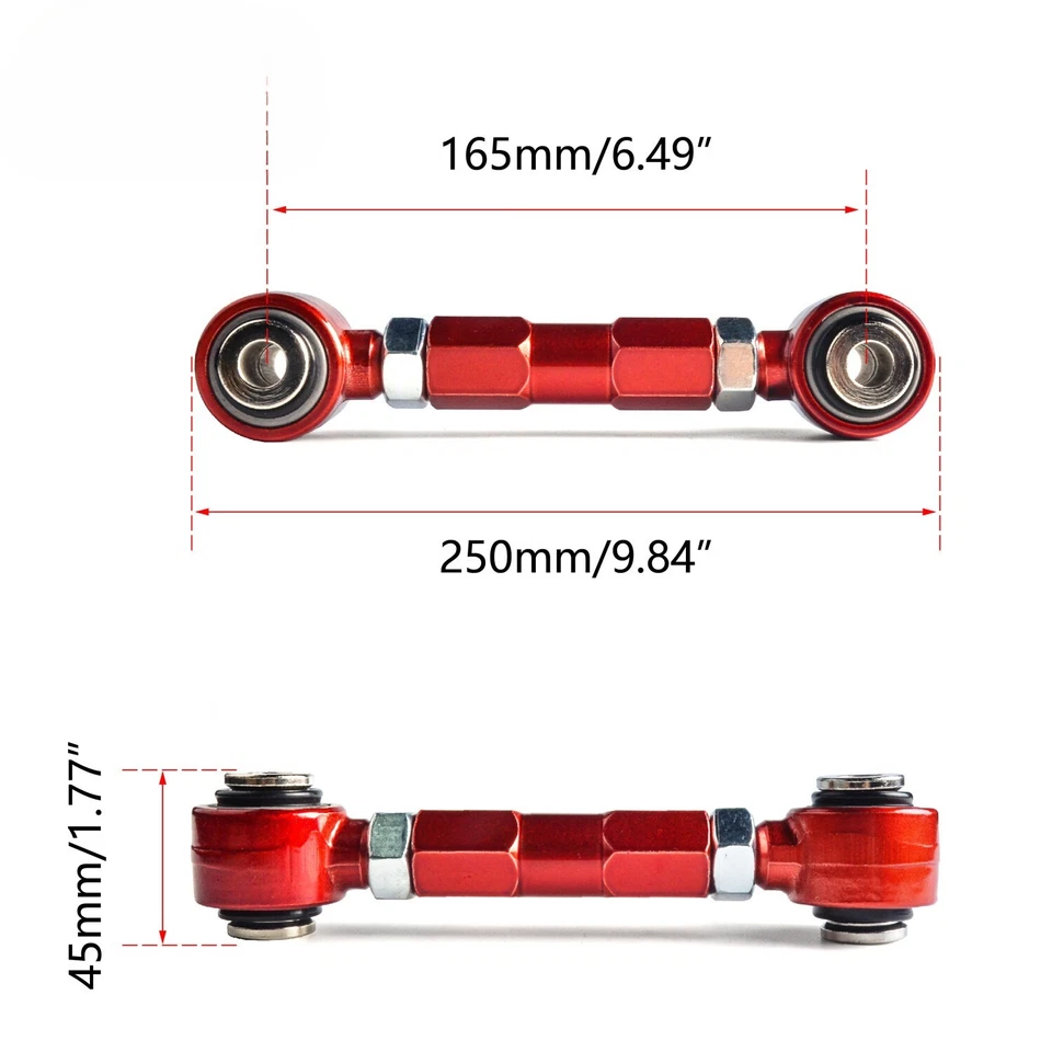 Adjustable Rear Bearing Toe Arms & Upper Camber Arm For 02-06 Mitsubishi Lancer - Image 2 of 4