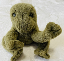 Gund Ribbit Frog Plush Rattle Croak Sound 6 "Green 1985 Vintage Exc Cond