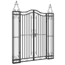 Garden Gate Ornamental Fence Gate with Bolt Hinge Trellis Wrought Iron vidaXL