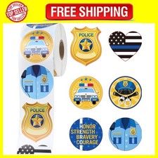 600 Pcs Police Stickers for Kids Police Party Favors Badge Stickers Police Of...