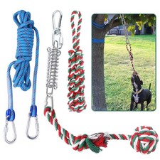 Dog Outdoor Bungee Hanging Toy, Tether Tug of War Toys for Medium to Large Do...