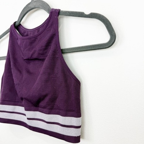 Spiritual Gangster BlackBerry Stripe Self Love Sports Bra Size M/L - Picture 2 of 5