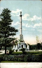 Ak Chicago Illinois USA, Douglas Monument,  S...
