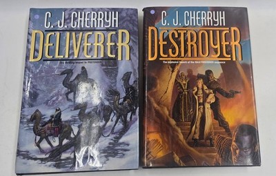 Deliverer & Destroyer C.J. Cherryh 2007 2005 Foreigner Sci-Fi DAW Books Set