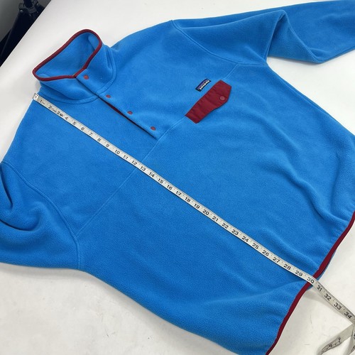 Patagonia Men's Synchilla Snap-T Pullover Fleece Size XL Blue Red Pullover - Picture 9 of 9