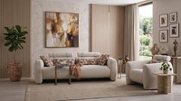Wohnzimmer Set 3 Sitzer Sofa Sessel Elegant Harmonisch Fein