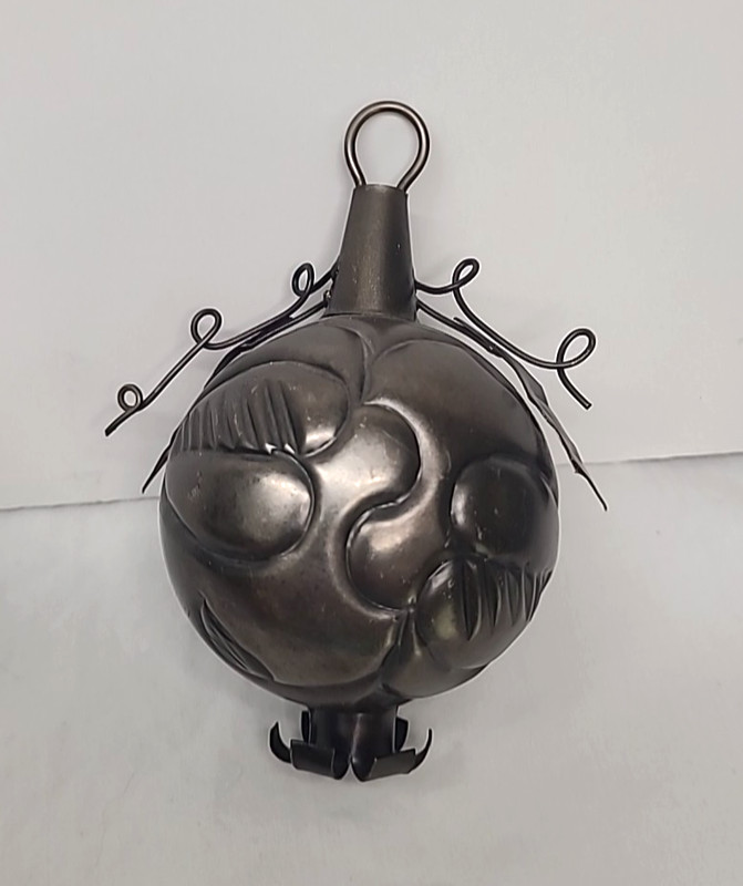 Balangandan Metal Ornament Amulet Brazilian Pewter Color 4"