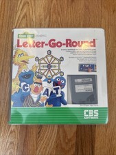 Atari 8-bit Sesame Street Letter-Go-Round CIB Complete 400 800 XL XE Extra Game