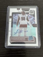 2022 Panini Donruss Optic #268 Phidarian Mathis RC Rated Rookie Auto /150 Card