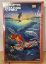 F.X. Schmid Sunset Reef 1500 Piece Jigsaw Puzzle 33.5x21.5in Marine Ocean Scene