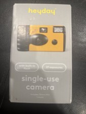 Heyday Single-Use 35mm Film Camera Yellow Built-In Flash 27 Exposures New