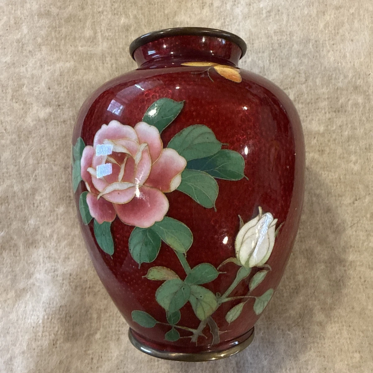 红色古董原始1900-1940 年日本花瓶| eBay