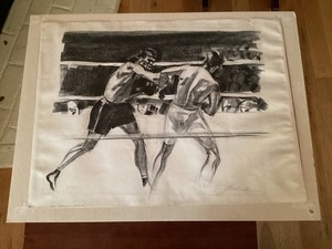 Jack Dempsey Gene Tunney  “Manassa Mauler “ Joseph Golinkin Lithograph 1930’s