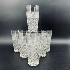 Anchor Hocking Wexford Glass Clear Iced Tea Tumblers Glasses 6 1/4”