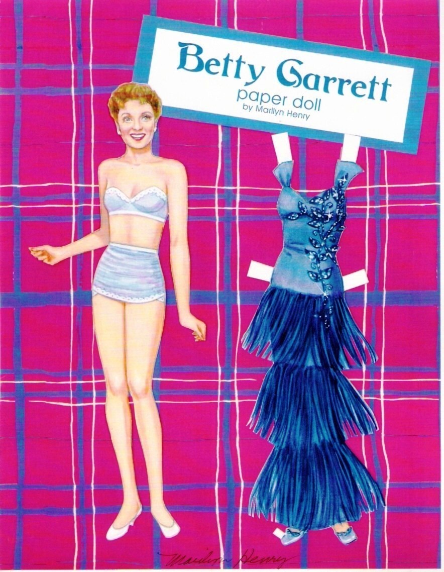 ORIGINAL VINTAGE UNCUT BETTY GARRETT, USO, &CANTEEN PAPER DOLLS BY MARILYN HENRY