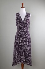 CALVIN KLEIN NWT $129 Polka Dot Slip Lined Hi Lo Sleeveless Tank Dress Size 6