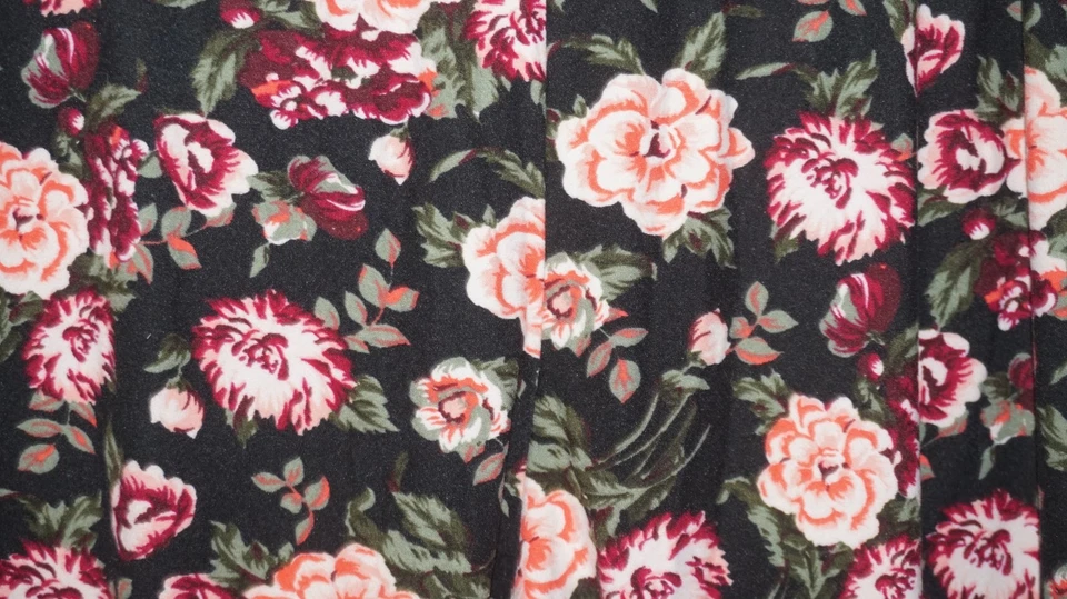 Leggings Joe Boxer Negro Floral Coral Granate Talla XL Foto 2 de 4