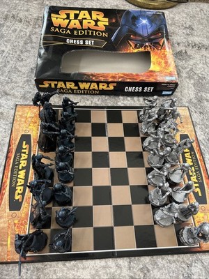 Star Wars Saga Edition Chess Set 2004 Hasbro Parker Bros Incomplete