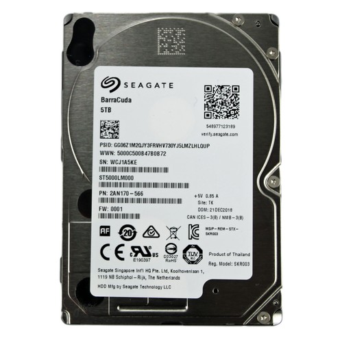 5TB Seagate Barracuda ST5000LM000 2,5" Festplatte SATA-3 intern 128MB Cache 15mm