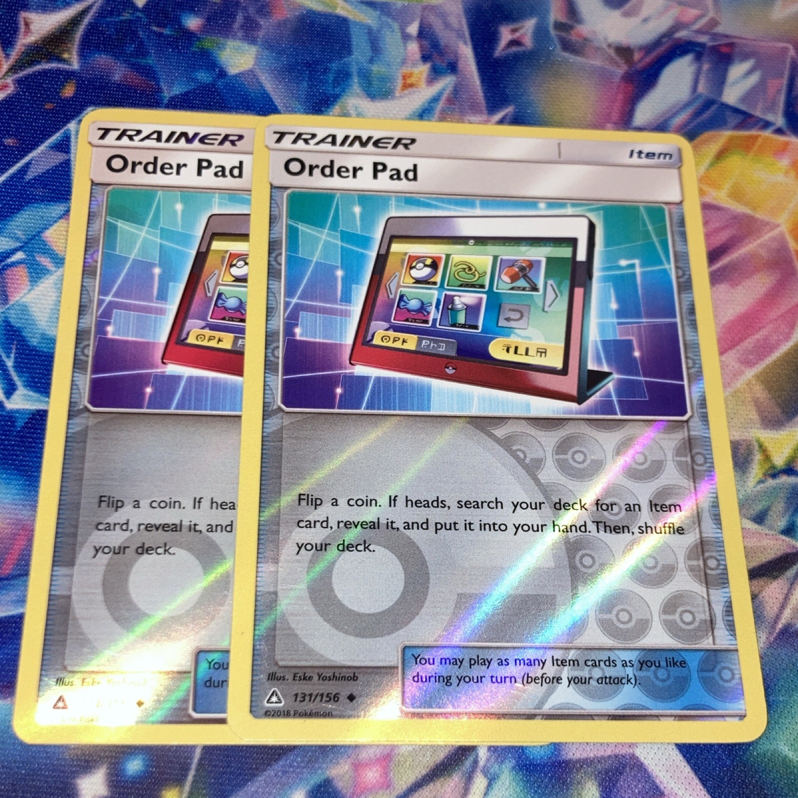 Pokemon TCG Order Pad 131/156 Reverse Holo Foil Trainer Card English x2
