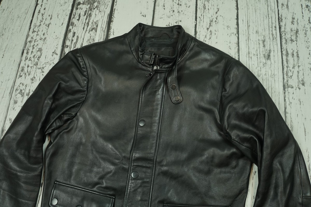 ジャケット・アウター DISEL BLACK GOLD lamb lether jackets DIESEL MENS JACKET BIKER LAMB LEATHER BLACK GOLD 100