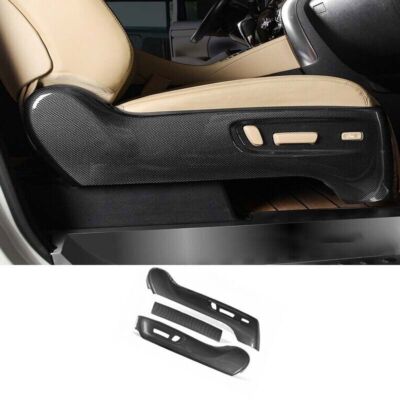 3pcs Front Seat Side Panel Carbon Fiber Cover Trim For Toyota Alphard 2015-2022