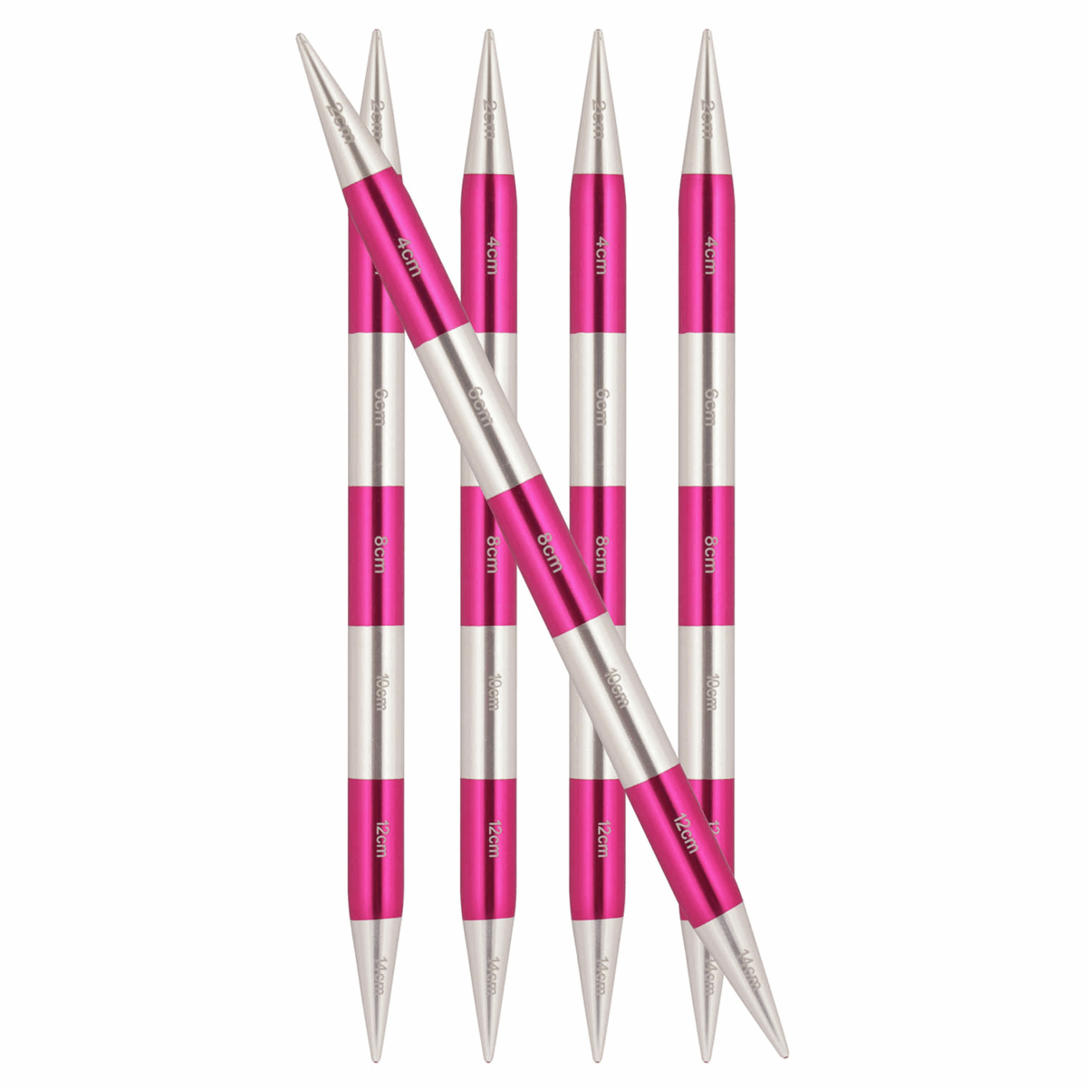 Knitpro Unisex Pink Smart Stix: Knitting Pins: Double-Ended: : Set Of 5: 14Cm X 2.75Mm In - Image 2