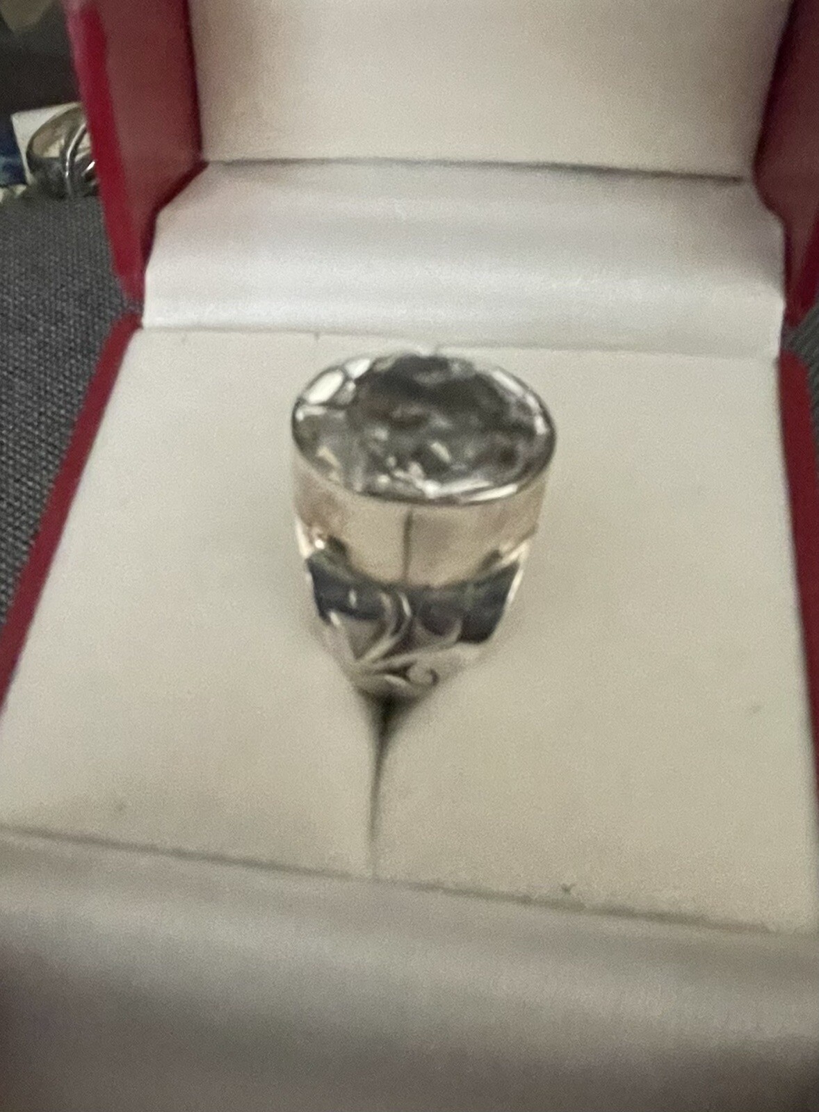 STERLING SILVER .925 SCROLL RING BEZEL SET CZ SIZ… - image 3