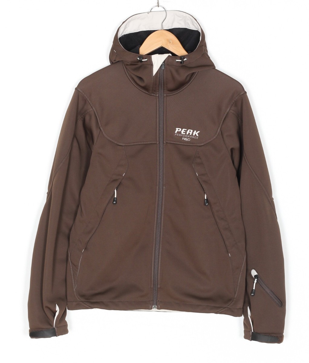 PEAK PERFORMANCE Jacket Men Size S Soft Shell Hooded Windproof 