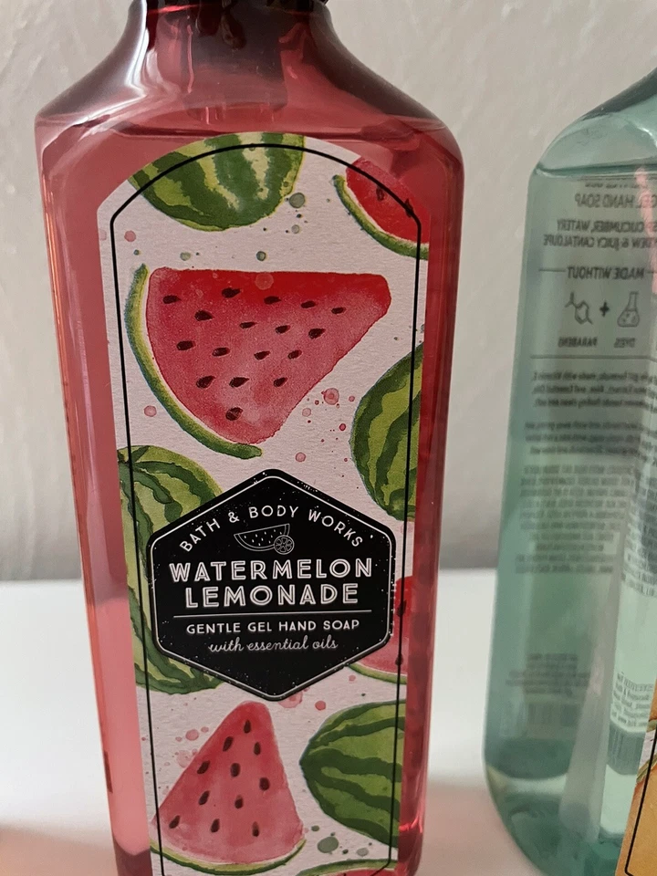 4 BATH & BODY WORKS Fruits Peach Watermelon Cucumber Lemonade Gentle Hand Soaps - Image 4 of 4