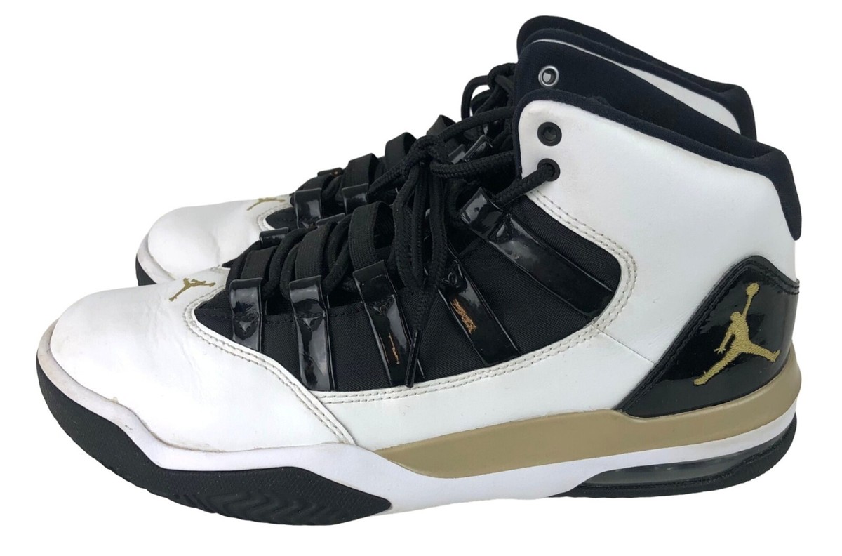 Nike Air Jordan Max Aura Basketball Shoes White Black Gold
