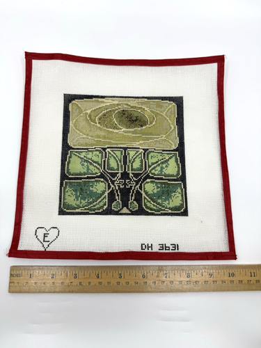Mackintosh Rose DH 3631 Handpainted Needlepoint Canvas Dreamhouse Ventures - Picture 2 of 3