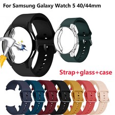 Silicone Strap Watch Band Full Case Cover For Samsung Galaxy Watch 5 40/44mm