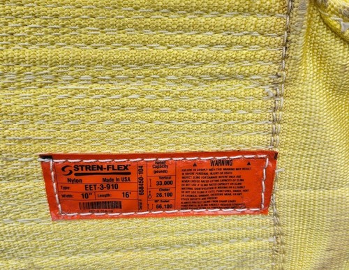 Stren-Flex Sling, 16ft 10in, Type 4, V 33,000 lbs, C 26,100 lbs, B 66,100 lbs - Picture 7 of 9