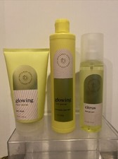 3 Bath And Body Works Glowing Fruit Enzyme Body Polish, Body Wash Perfume Mist