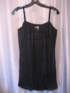 black eyelet sundress