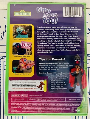 New Elmo Loves You DVD Sesame Street Kids Movie Television