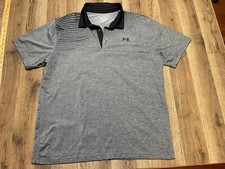 Under armour Shirt, Men's Size XL, Gray Black, The Playoff Polo