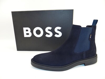 Boss CALEV CHEB Dark blue Chelse Boots Stiefeletten Stiefel Herren Schuhe Gr.42