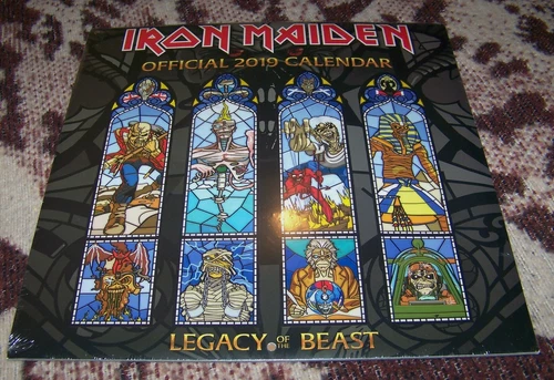 NEW Vintage Original 2019 IRON MAIDEN LEGACY OF THE BEAST TOUR Official Calendar