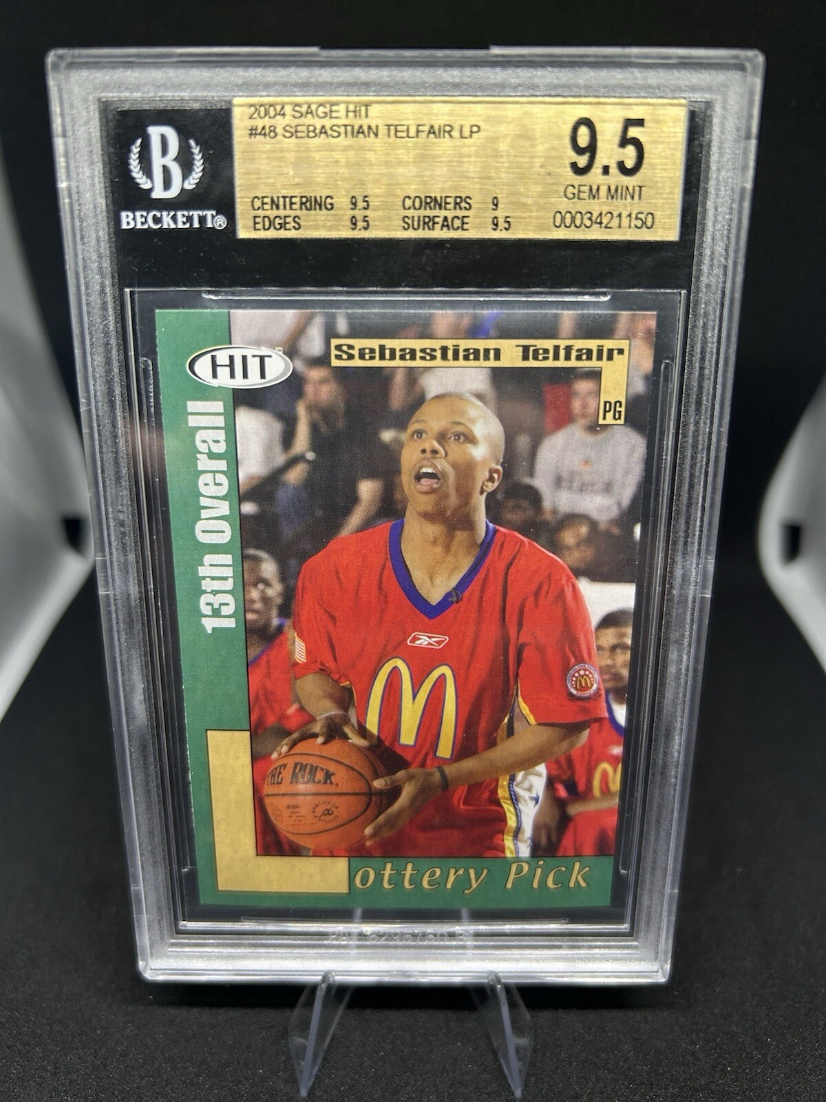 2004 Sebastian Telefair Lottery Pick #48 Sage Hit Beckett Grading Services (BGS)