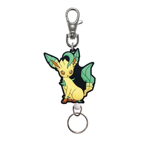 Pokemon Rubber Reel Key Chain Leafeon Japan import NEW Pocket