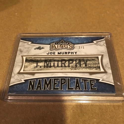 2019/20 LEAF LUMBER KINGS JOE MURPHY GAME USED  NAMEPLATE #1/1 RARE