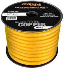 PRV PW4AWG-AMBER GOLD 4 Gauge OFC Wire, Car A...