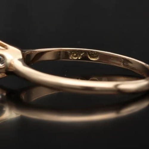 14k Yellow Gold Diamond Solitaire Engagement Ring – 0.50ct – Size N½ - Picture 4 of 6