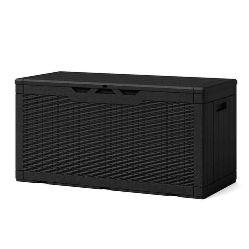 Classics 100 Gal. Outdoor Storage Plastic Resin Deck Box in Black eBay